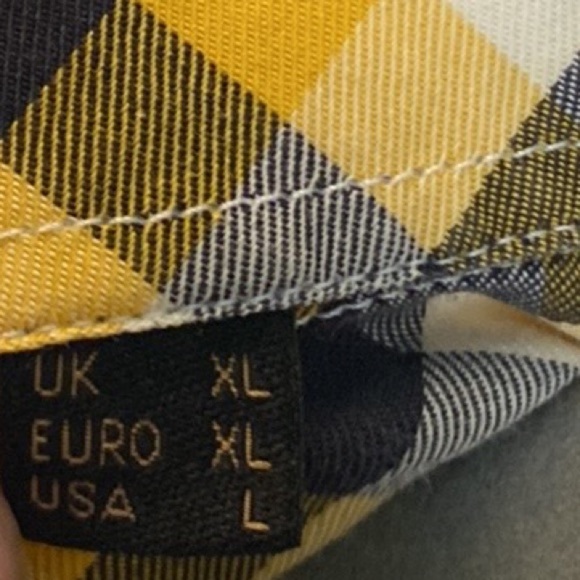 Barbour slim fit business casual preppy button up shirt Men’s L plaid colorful - Picture 6 of 7